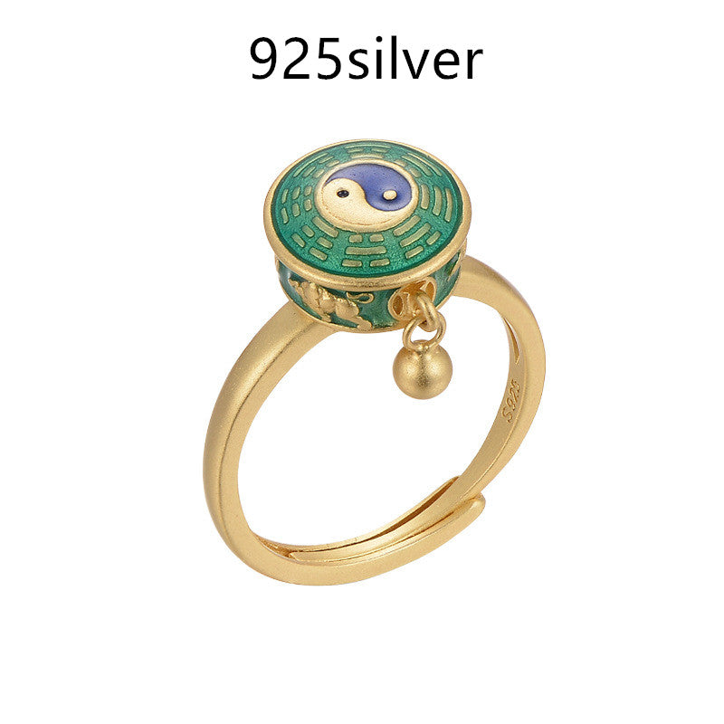 Buddhist Ring for Women Tibetan Prayer Wheel Ring